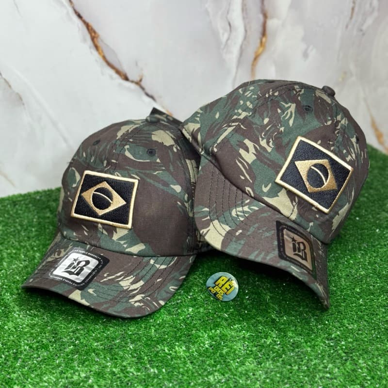 Boné Brasil Seleção – Estilo Camuflado Aba Curva Bordado