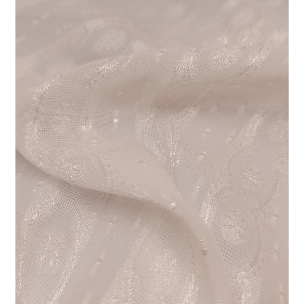 Tecido Chiffon Jacquard Delicate - 100% Poliéster - Ideal p/ Moda Festa Brilho Elegante Glamouroso Chique Chic Fashion