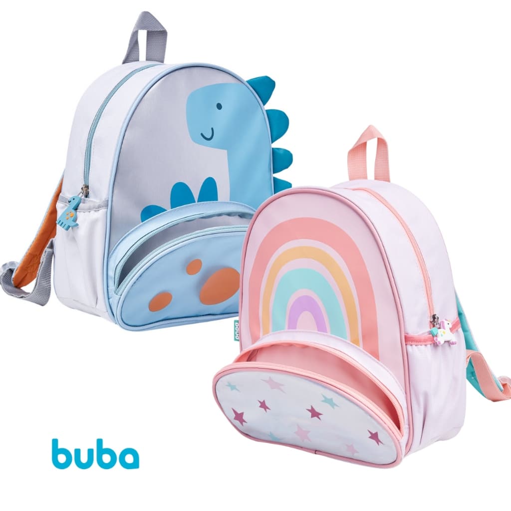 Mochila Infantil Buba Dinossauro Unicórnio Mochila para Criança Escola Menino Menina Pequena
