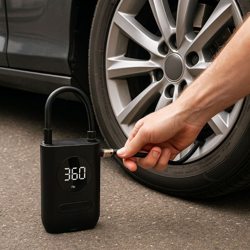 Calibrador Compressor Bomba de Ar Portátil Digital para Carro Moto Bike Bola Infláveis Piscina