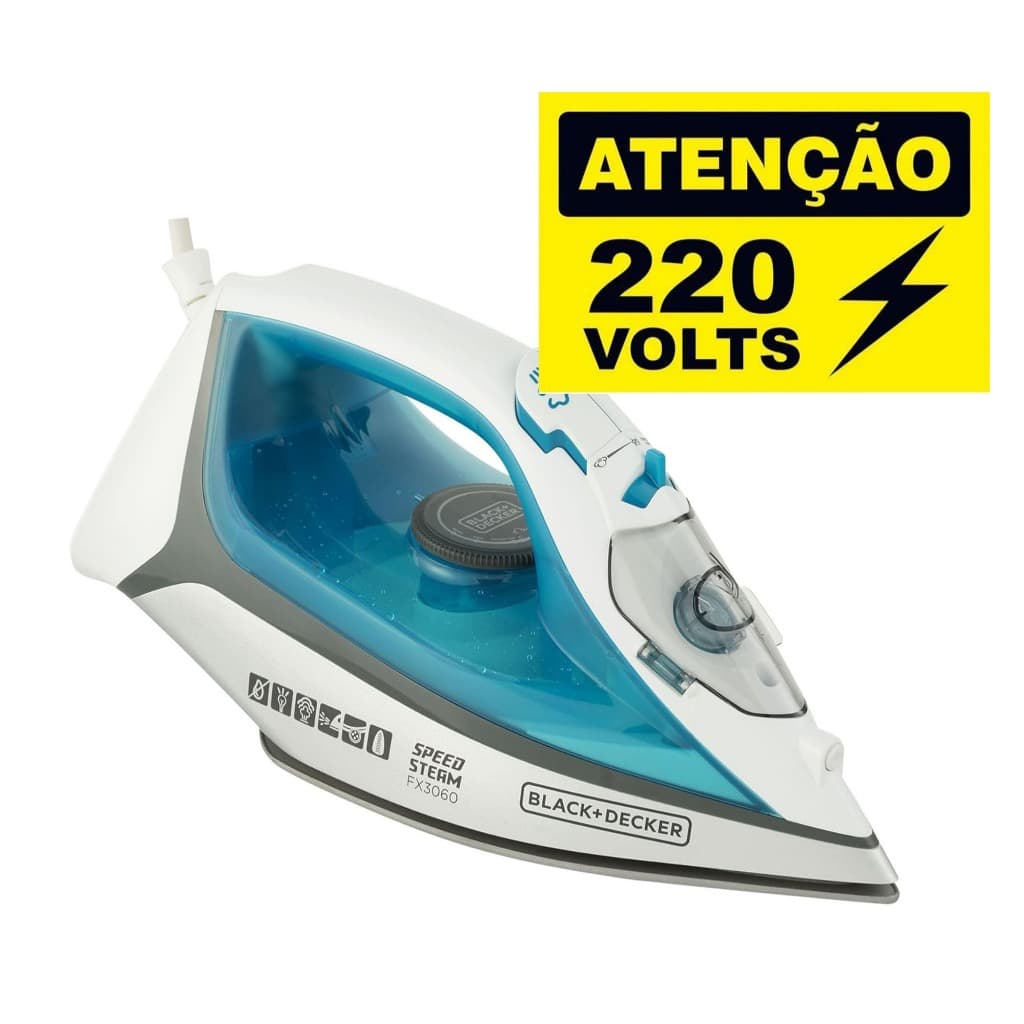 Ferro de Passar À Vapor e Seco Black Decker FX3060-B2 Azul 220V