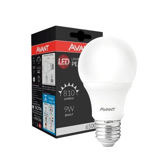 Lampada Led Luz Branca Fria 9w Avant