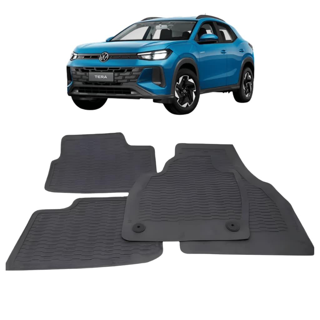 Tapete Vw Nivus Polo Tera Genuíno Volkswagen de Borracha Pvc - 6EA061500