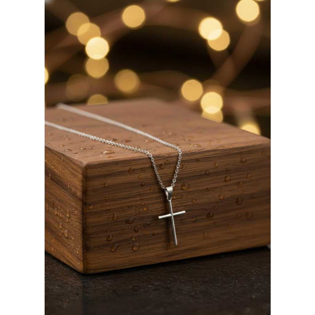 Colar de Aço Inoxidável com Medalhas Pingentes de Cruz Nossa Senhora Coração Oval