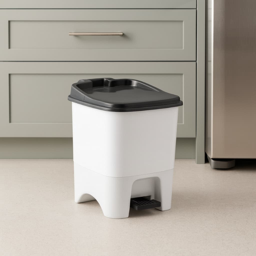 Lixeira com Pedal 15L Grande, Resistente e Ideal para Cozinha