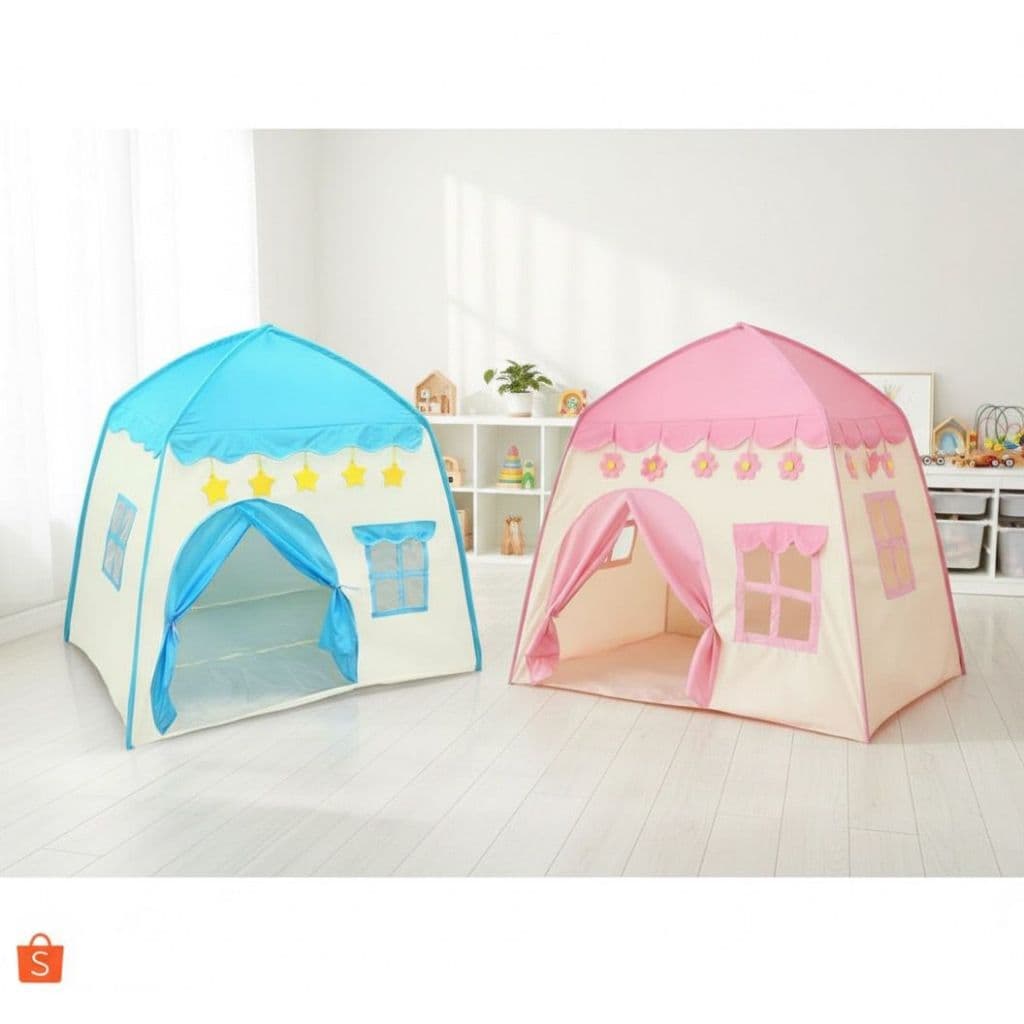 Barraca Tenda Casinha Toca Infantil Rosa E Azul