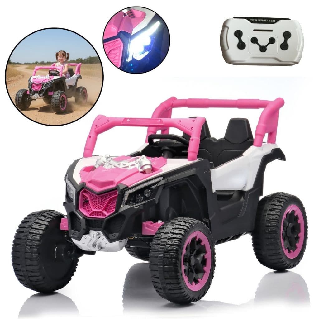 Mini Quadriciclo Elétrico Infantil 12V Rosa com Luz, Música e Passeio Seguro para Crianças que Buscam Diversão Estilo e