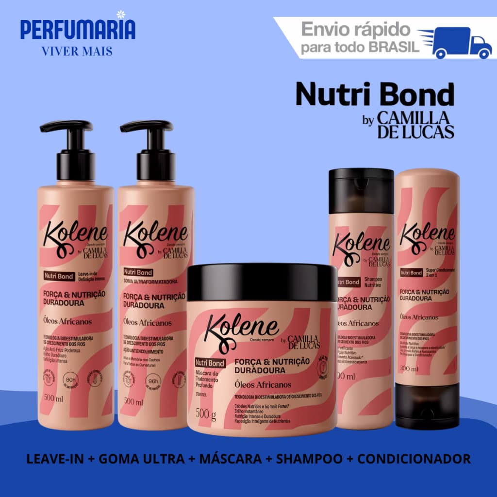 Kit Nova Linha Kolene NUTRI BOND Camilla de Lucas - (5 itens)