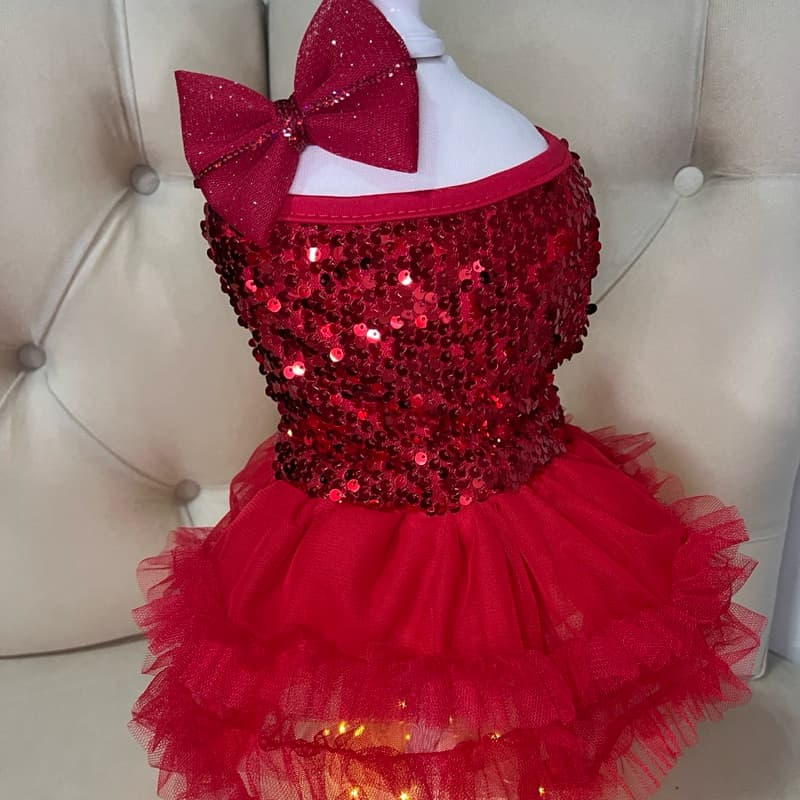 Vestido Pet | Vestido Pet Luxo | Vestido Pet Fêmea | Vestido Pet Vermelho