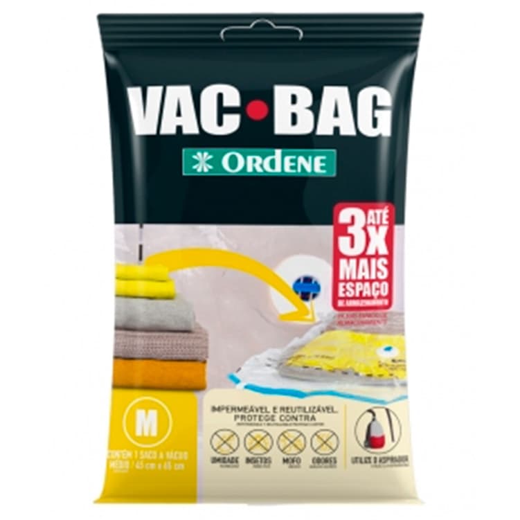 Saco a Vácuo 45x65 Médio Organizador Edredom Cobertor Roupas Ordene