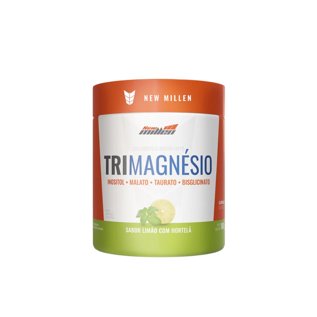Magnésio Inositol Malato Taurato Bisglicinato 180g New Millen - Relaxamento Zero Açúcar Glúten