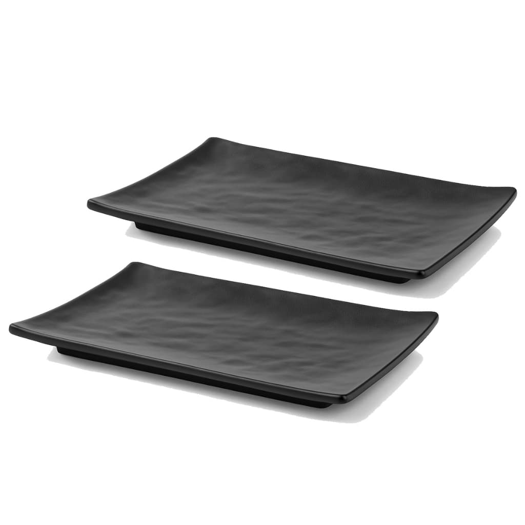 Conjunto 2 Travessa Retangular No Estilo Oriental Comida Japonesa Sushi Porções Quente Frio Entrada