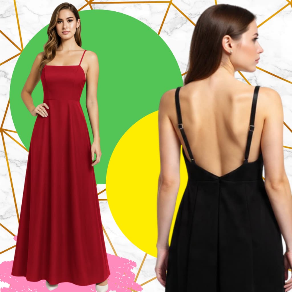 Vestido Longo Alça Fina Costas Aberta Alfaiataria Forrado Regulagem Comprido Ziper Sarja Premium
