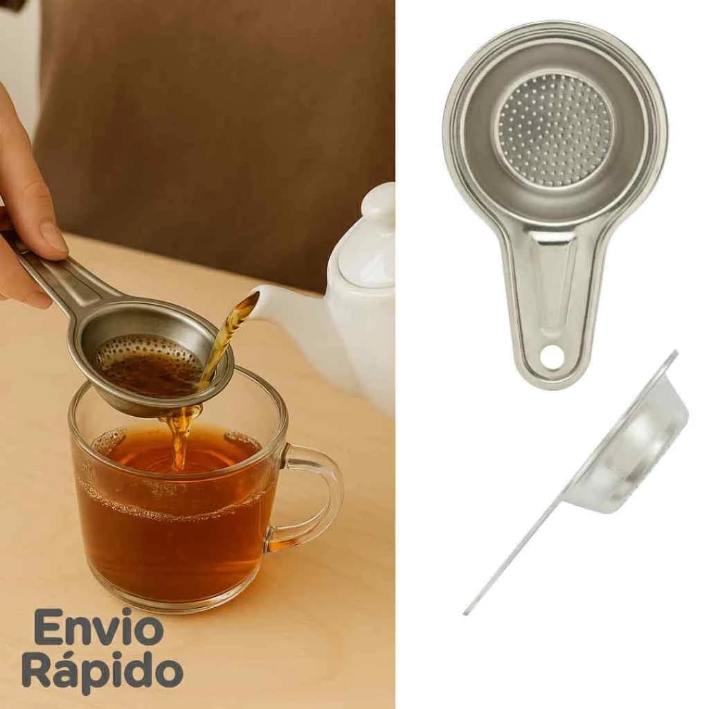 Coador de Inox – Filtro de Metal para Chá, Café e Bebidas | Utensílio de Cozinha