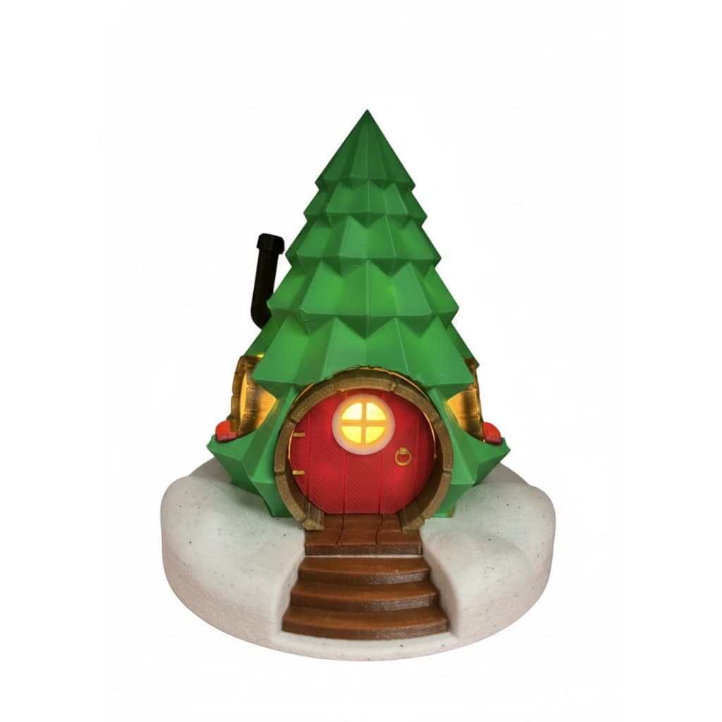 Casinha de Papai Noel com LED Interno - Decoração de Natal em Impressão 3D PLA Premium! 🎅🎄