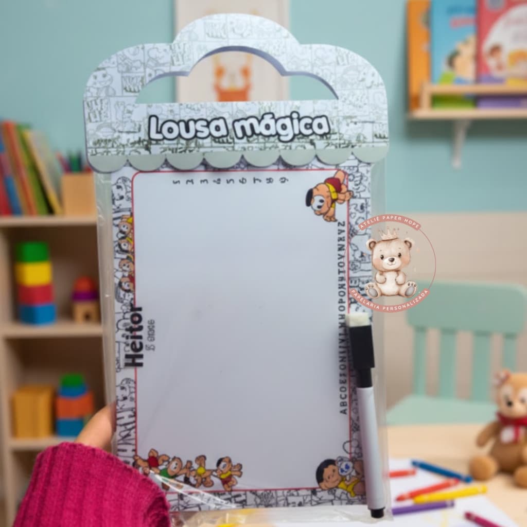 Lousa Mágica 3 em 1 TURMA DA MÔNICA - Lousa Mágica Turma da Mônica -  Lembrancinha Mônica