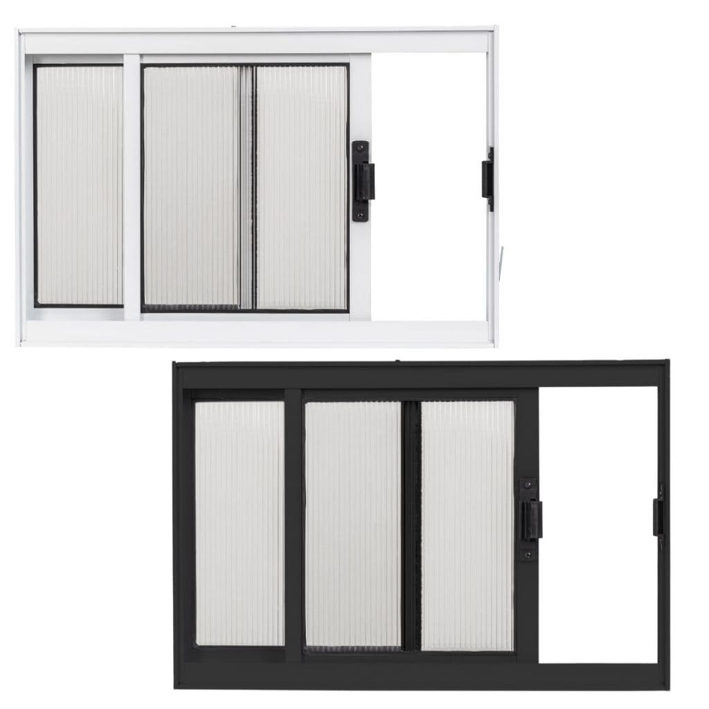 Vitrô de Correr 2 Folhas em Alumínio com Policarbonato Para Banheiro Lavanderia Cozinha 50x100 Envio Imediato Sem Grade