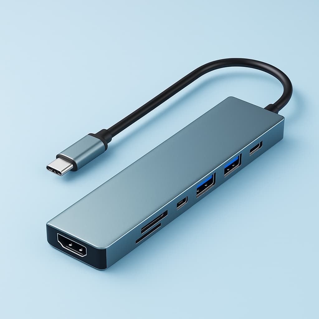 Hub Adaptador 7 portas USB 2.0 USB 3.0 Hub Tipo C 7 Em 1