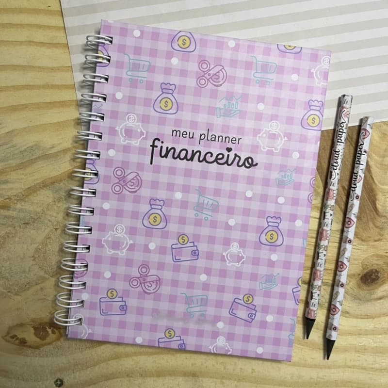 Planner Controle Financeiro Não Datado. Capa Dura Tamanho A5 -2026/2027 PRONTA ENTREGA