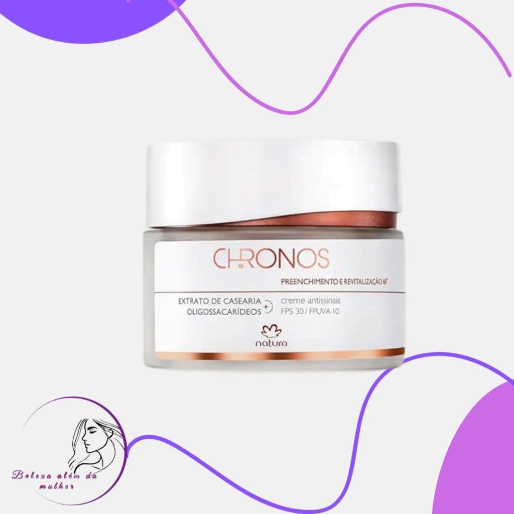 Creme Facial Antissinais Natura Chronos Preenchimento e Revitalização 60+ Dia com FPS 30 - 40g