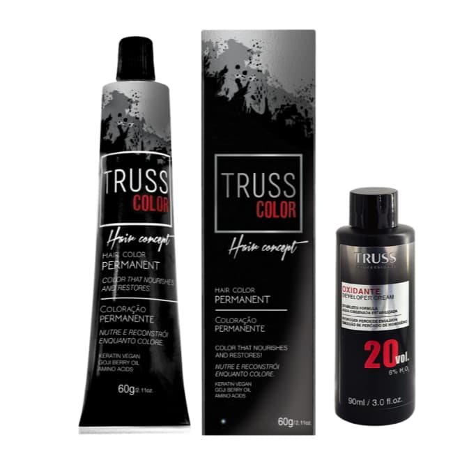 Truss Tinta Coloração Color Hair Concept 60g + Água Oxigenada 90ml