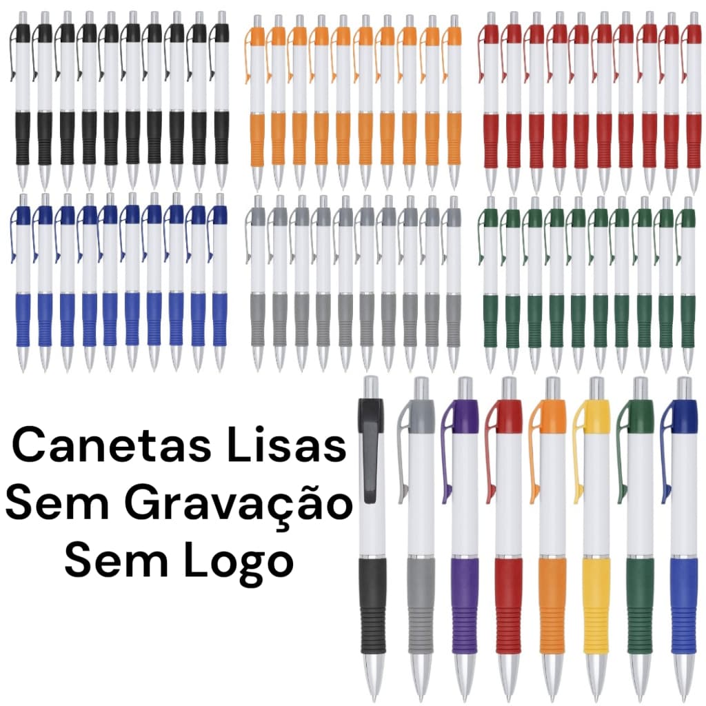 100 Caneta Lisa sem Estampa EX3011 Para Personalizar Silk Transfer Laser