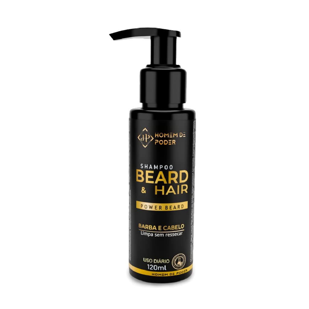 Shampoo para Barba Homem de Poder – Limpeza, Força e Crescimento Diário