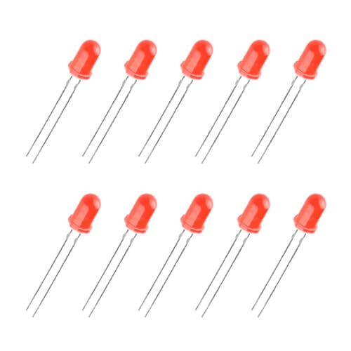 Led 3mm Vermelho Difuso Kit C/ 100pçs  Alta Qualidade