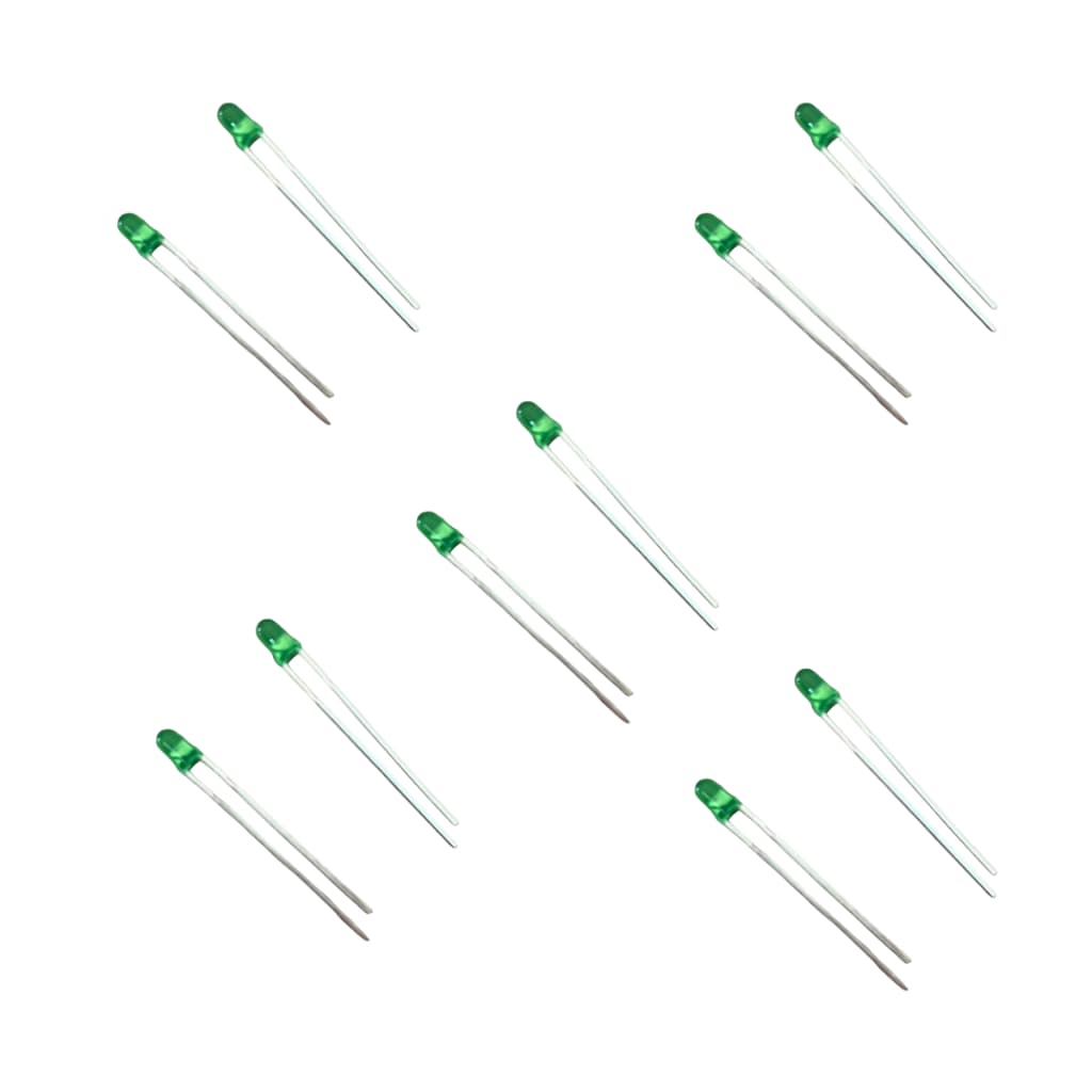 Kit C/ 100pçs Led 3mm Verde Difuso   Alta Qualidade
