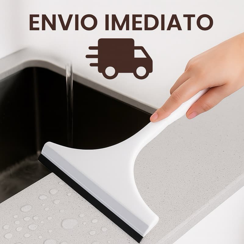 Rodinho Multiuso com Cabo Anatômico 23x25cm – Silicone Flexível, Resistente Rodinho Pia, Rodinho para box