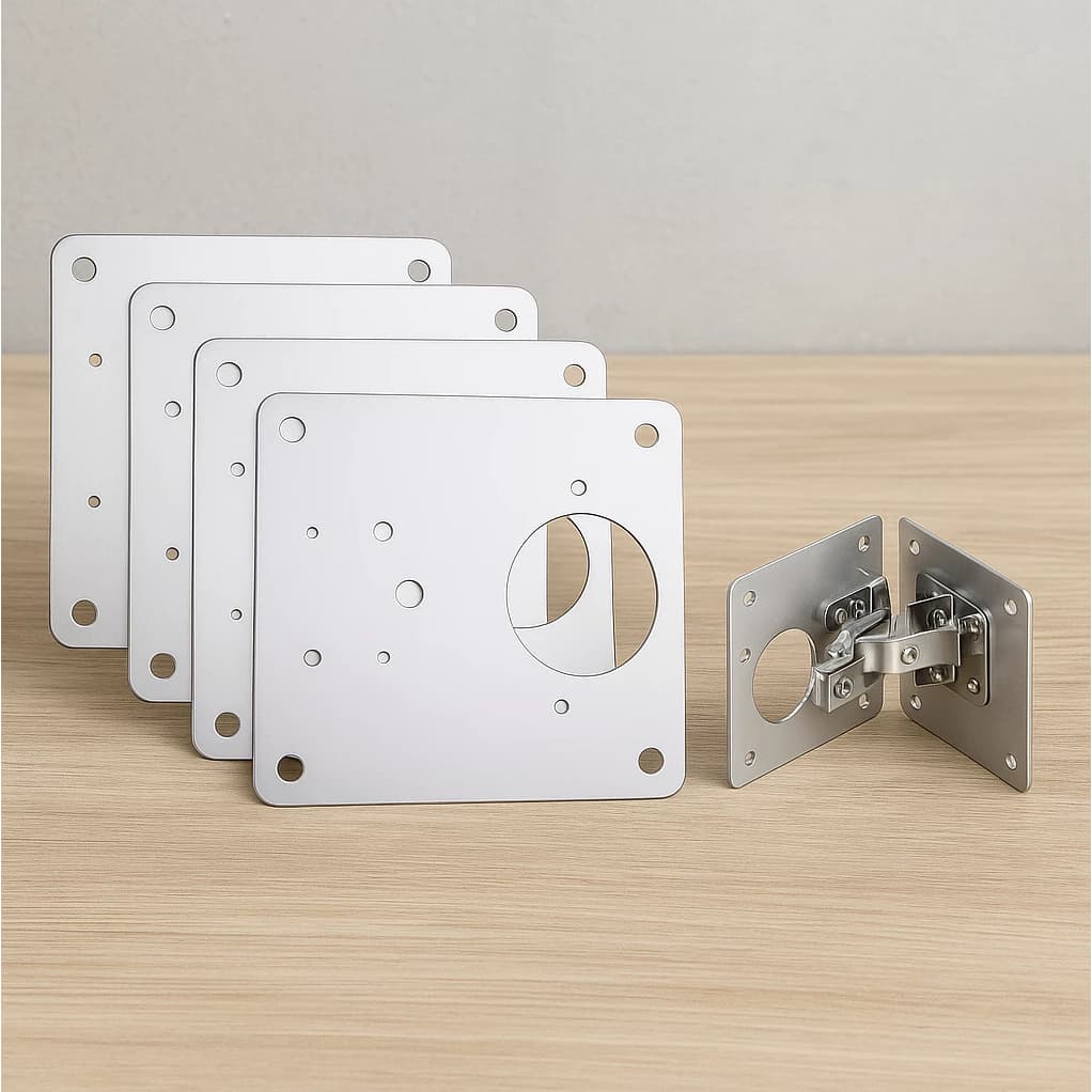Kit Placas Reparo Para Consertar Dobradiça Armário MDF Porta Guarda Roupa Conserto