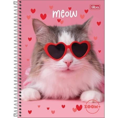 Caderno Espiral Capa Dura Universitário 1 Matéria Zoom+ Feminino 96 Folhas