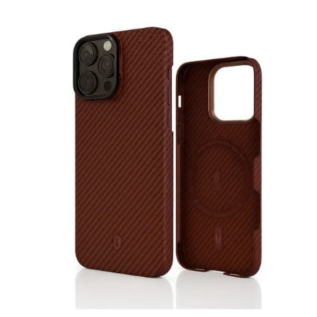 Capa Magnética Para Iphone 16 Pro Max Aramid Armor Wiwu Vermelho
