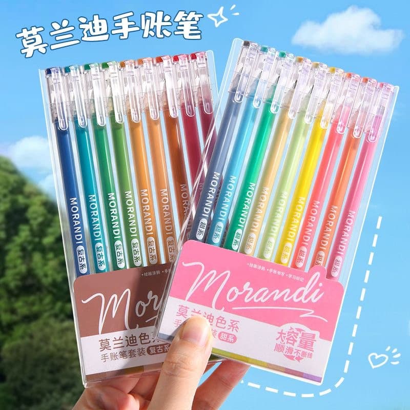 Canetas Coloridas 9 Unidades Ponta Fina  Alta Precisão Perfeito p/ Desenhos e Escritas