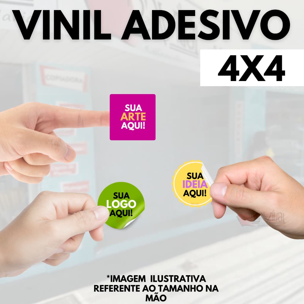Adesivos 4x4 cm Personalizados Em Vinil à Prova Dágua Branco Ou Transparente Rótulo Etiqueta Adesiva