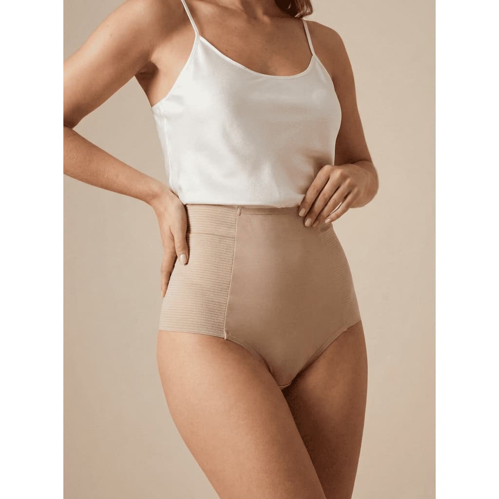 Kit 2 Calcinhas Cinta Modeladora Cintura Alta Microfibra - Comprime Culote e Abdômen
