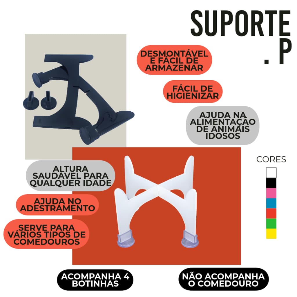 Super Suporte P Elevado para Comedouro Cachorro 300ml - Transparente - Lilopety