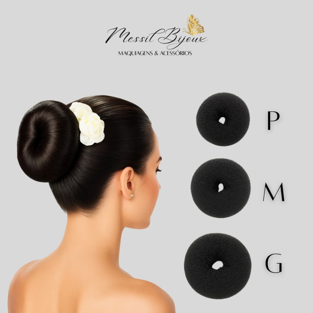Kit de Esponja Rosquinha Acessorio Para Coque Donut Hair Cores Sortidas