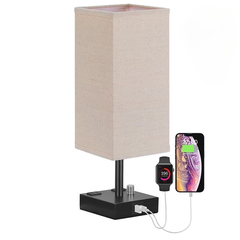 Abajur Luminária Mesa Com Carregamento De Celular Usb+tipo C Peça de Mostruário