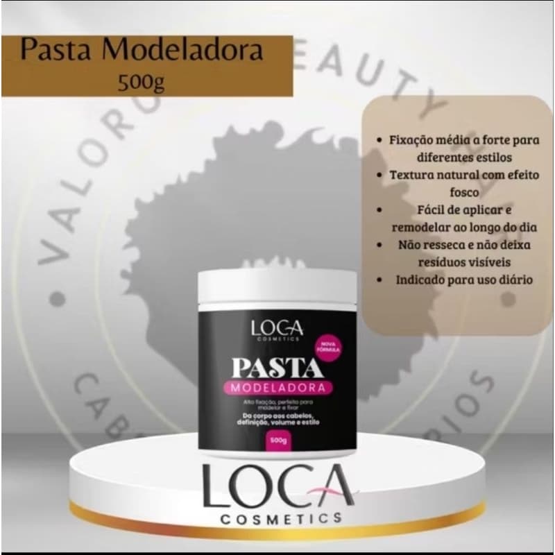 Pasta Modeladora -Loca Cosméticos –Baby Hair e Tranças 500 gramas