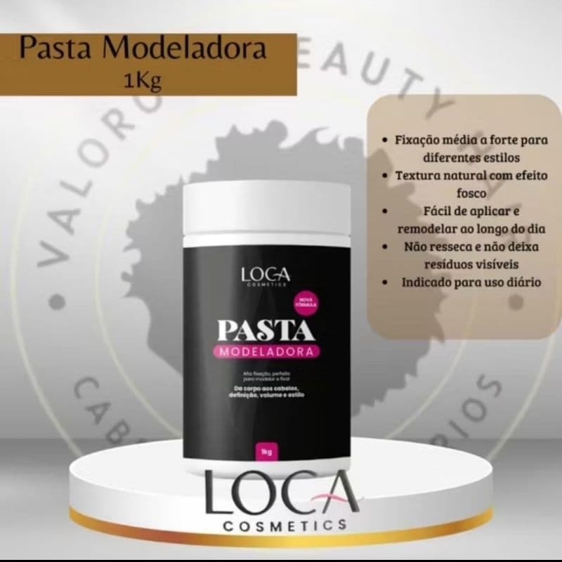 Pasta Modeladora- Loca Cosméticos- Baby Hair e Tranças-1kg