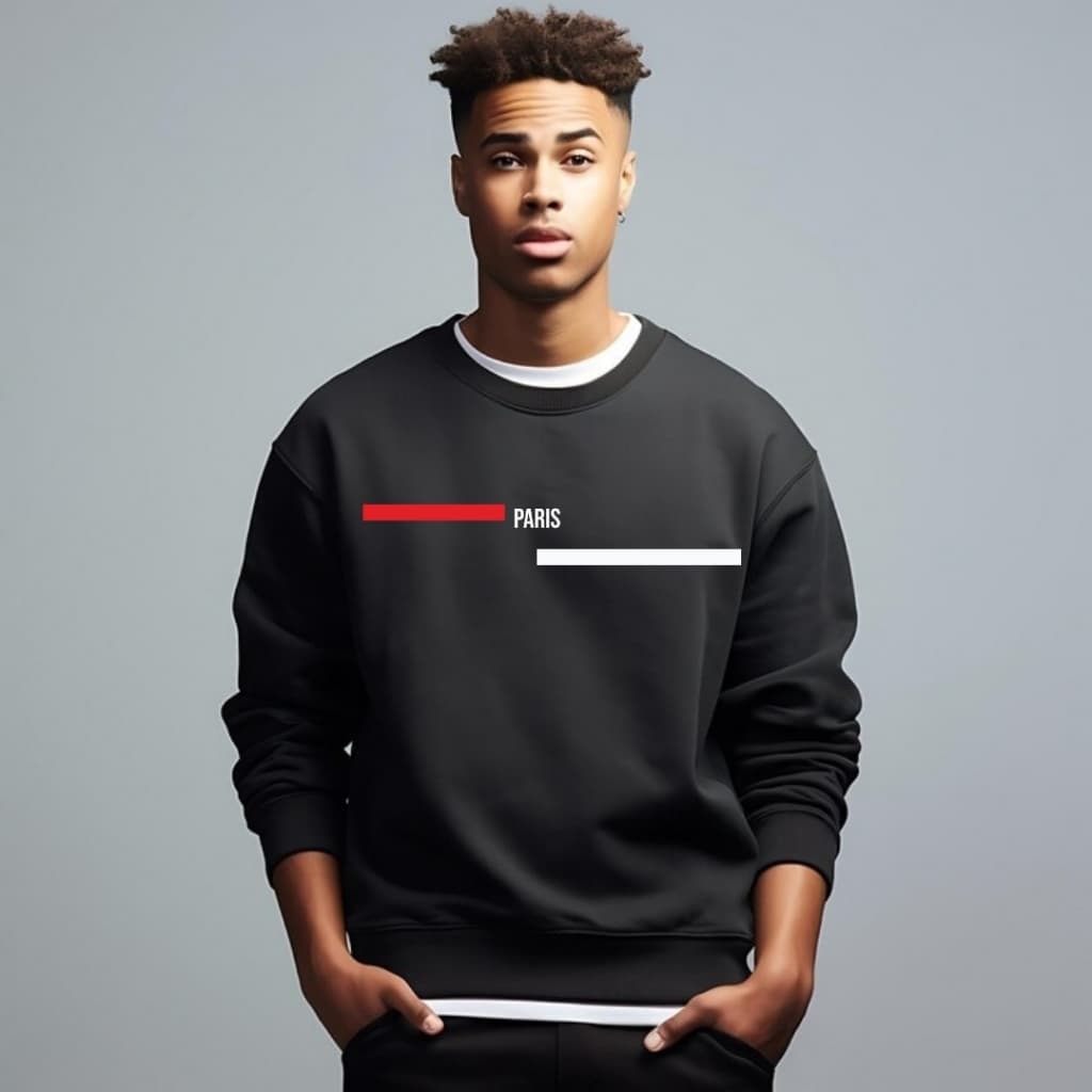 Moletom Masculino Gola Careca Flanelado Paris Suéter Frio