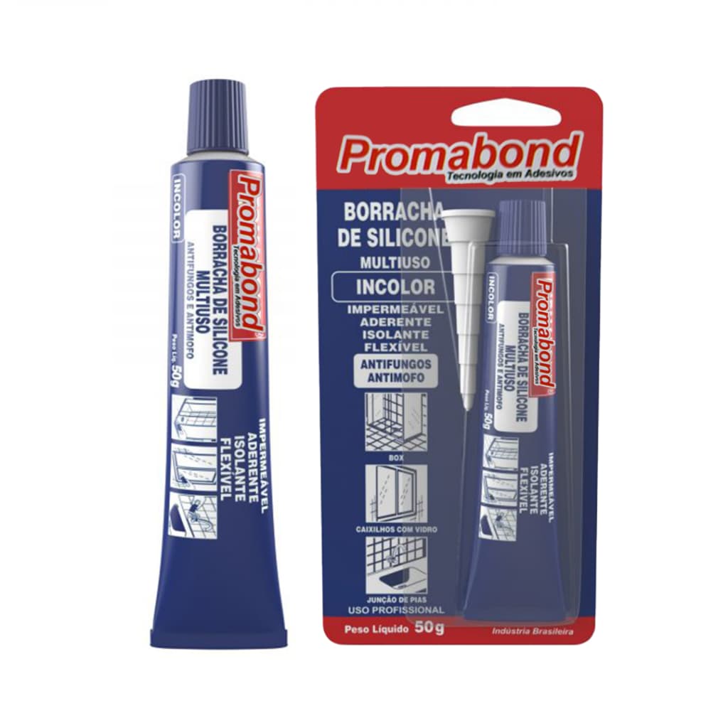 Silicone Emborrachado Flexível Vedação Pias Box Banheiro 50g