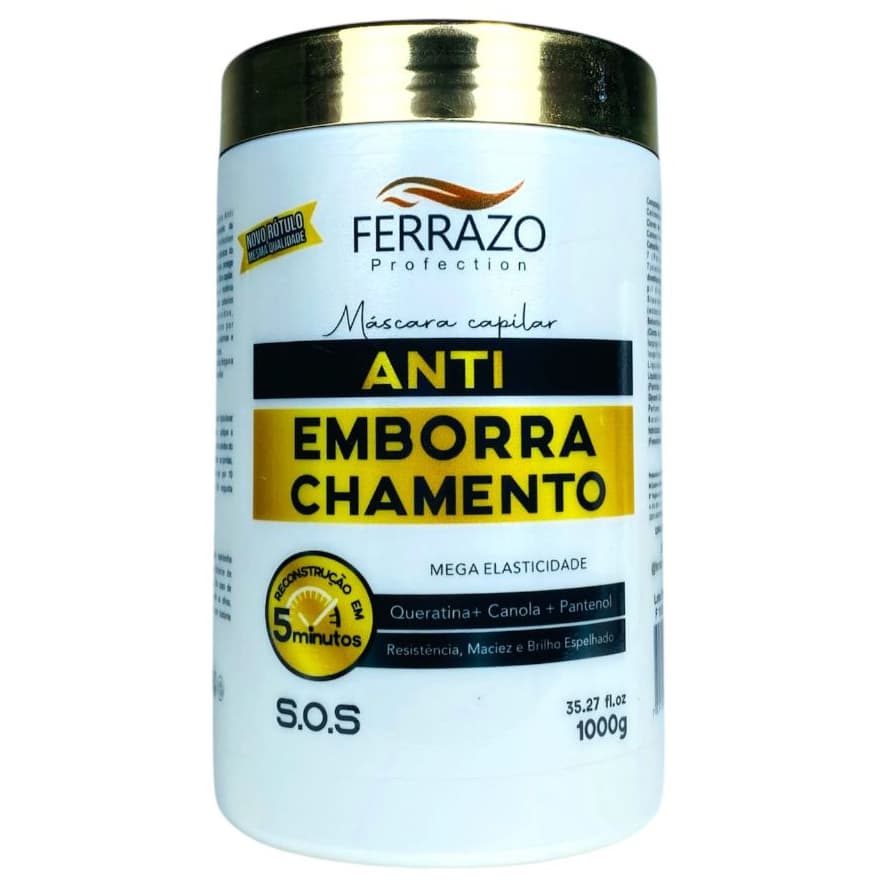 Máscara de Reconstrução Antiemborrachamento Mega Elasticidade Maciez e Brilho 1Kg Ferrazo Profection