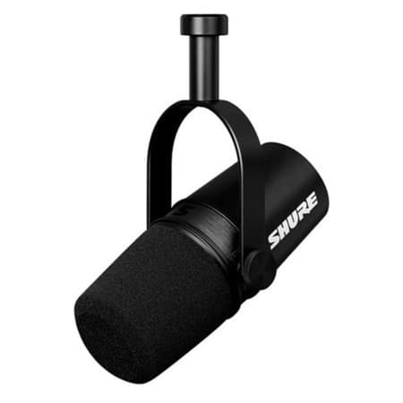 Microfone Shure MV7X Preto Profissional Original para Podcast e PC