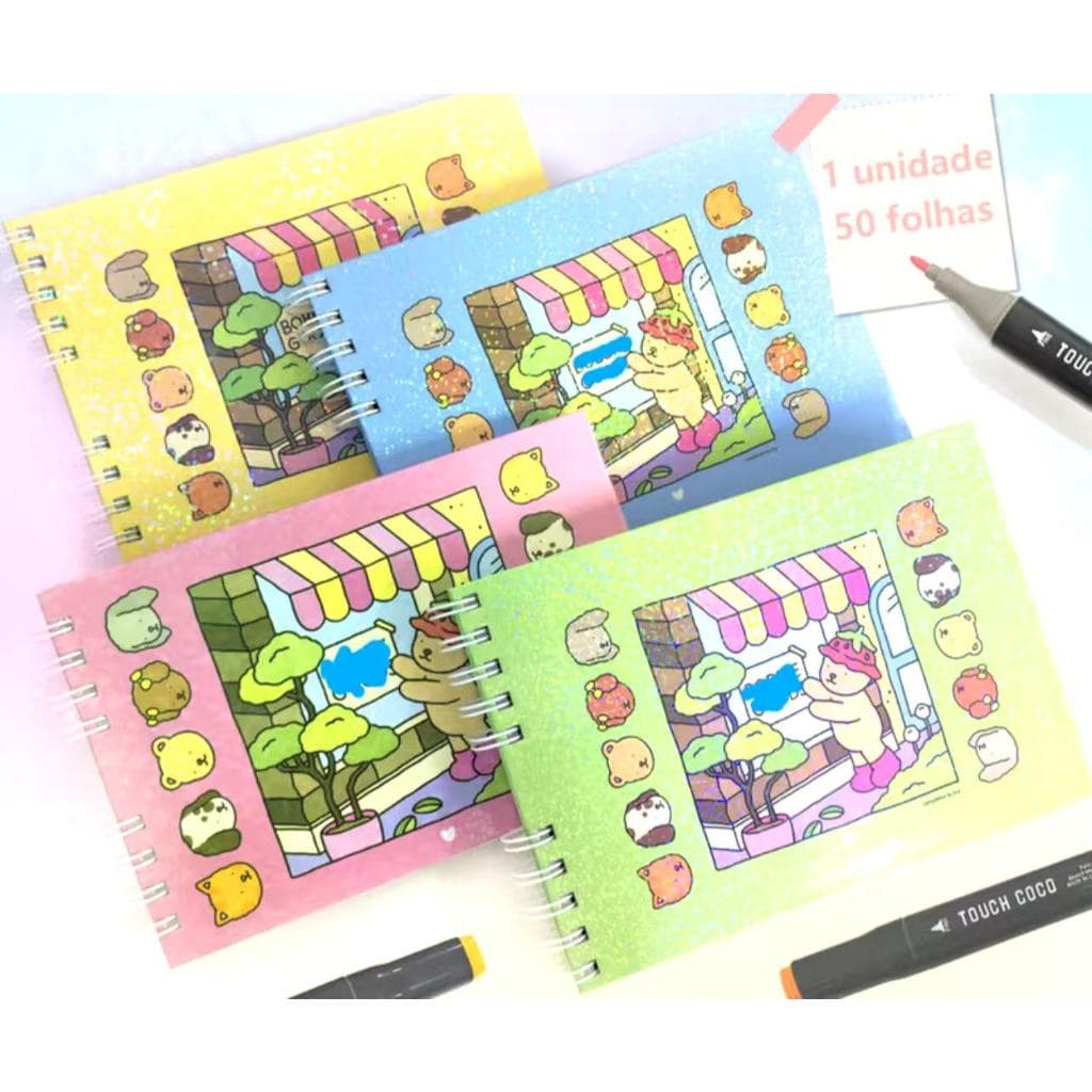 Livro de colorir BD Capa Dura A5 | 50 Páginas | Acabamento de Luxo