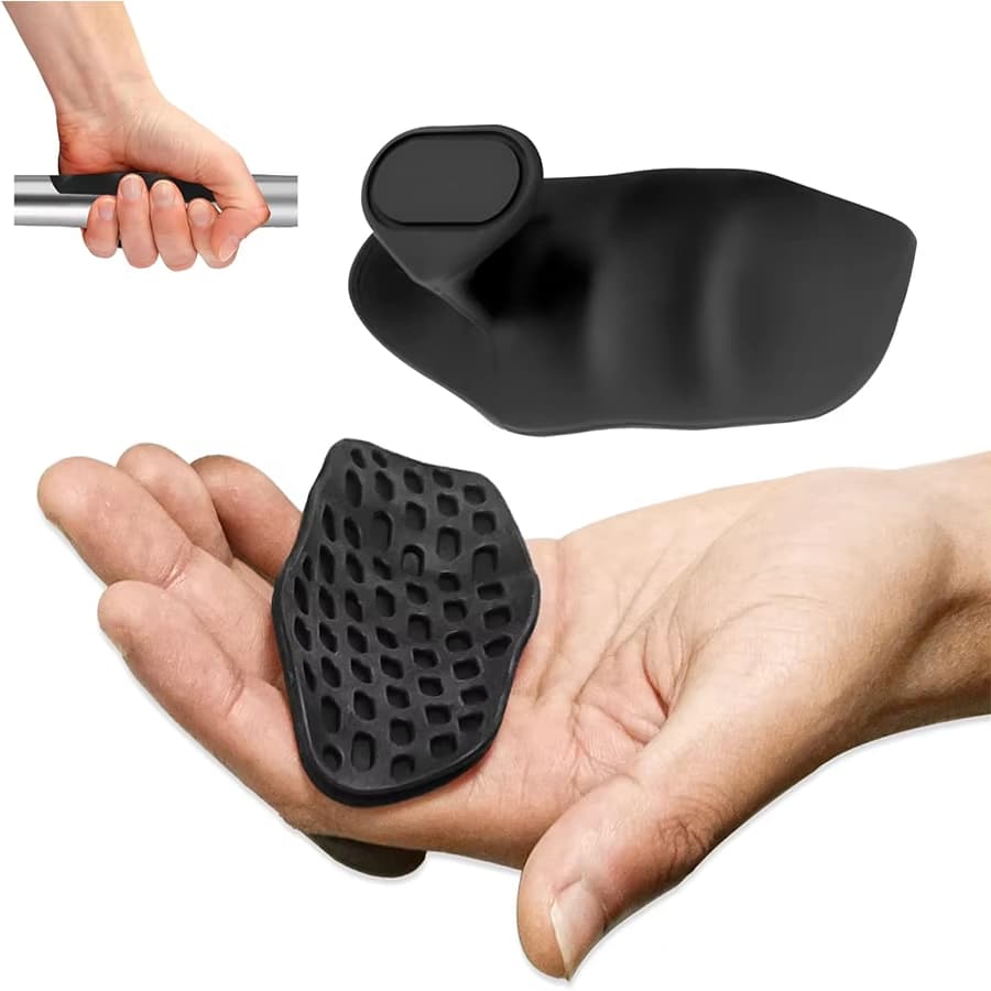 Par de Luva Protetor de Mão Palma Academia Grip Silicone Suporte Dedos Treino Musculação