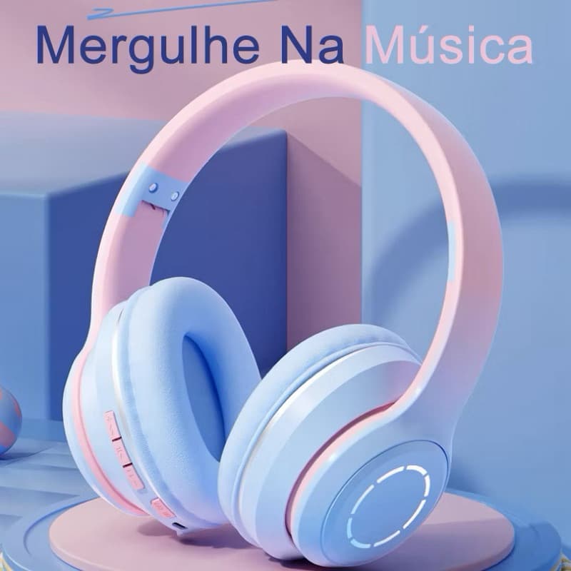 H'maston SN01 Fone De Ouvido Headset Bluetooth Com Microfone E Led