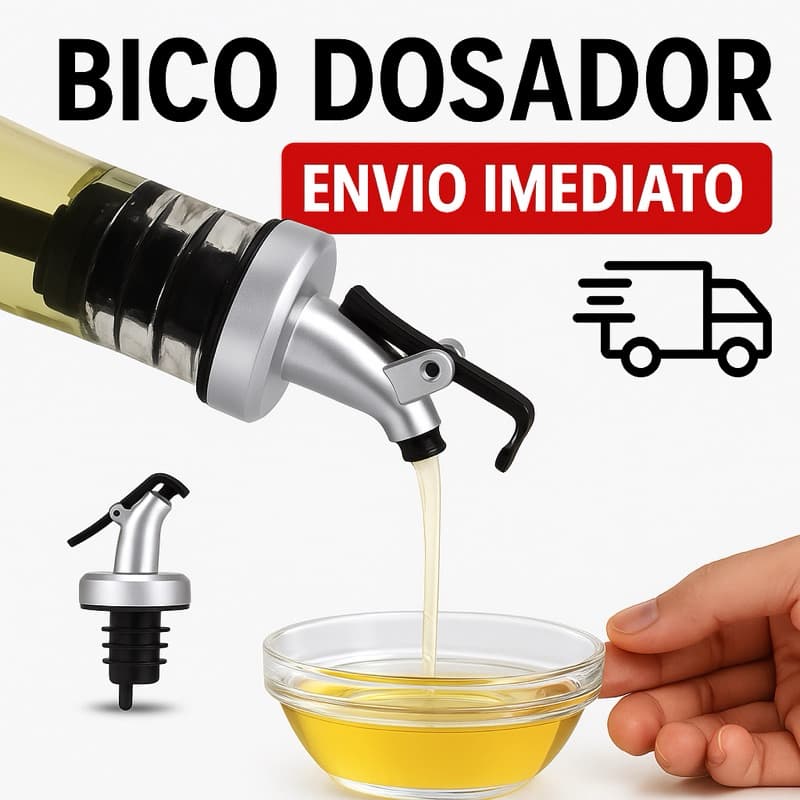 Bico Dosador para Garrafas de Azeite, Vinagre, Shoyu e Vinho Anti Gotejamento
