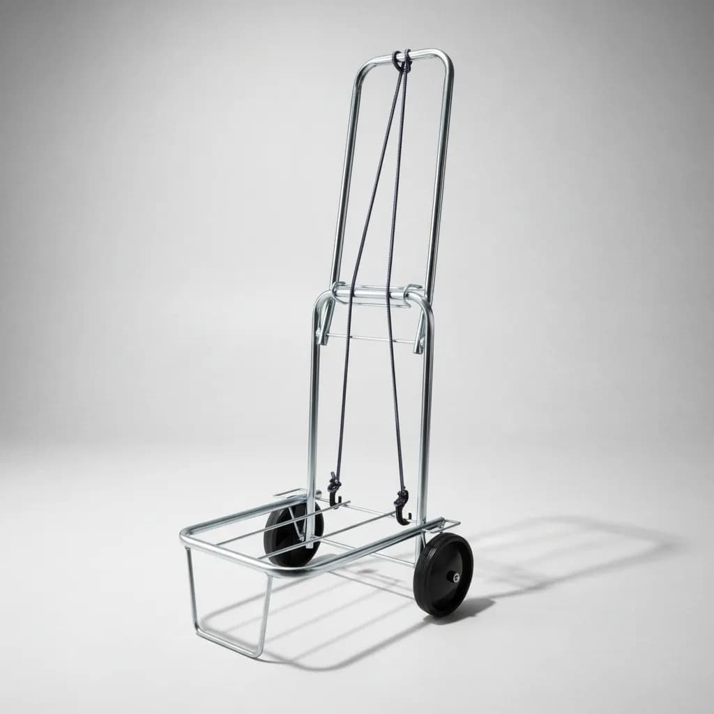 Carrinho De Mão Dobrável Bagagem Maleiro Carga Caixa Térmica Cooler Rodas PVC Resistente 60 Kg Águia Entrega Rápida